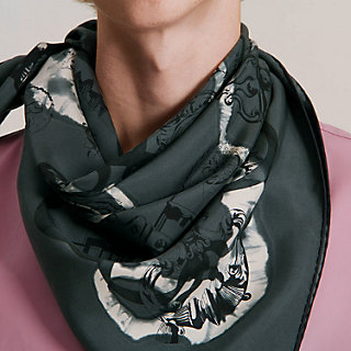 Ferronnerie Plein Soleil scarf 80 - Grey | Hermès Mainland China